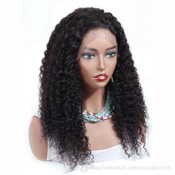 Hot Selling Women Wig Vendor From China Kinky Curly Lace Front Mongolian Human Hair Wig 13X4 13X6 Frontal Lace Wig Curly Wave